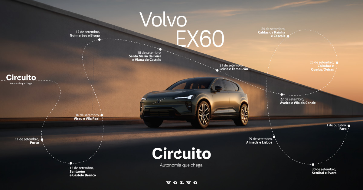 Volvo takes the new EX60 on a tour of Portugal with 22 stops at dealerships