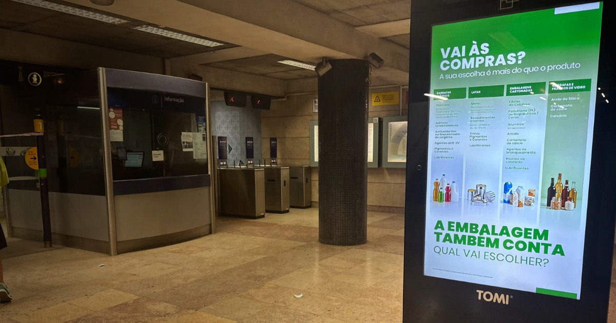 Nova campanha da AIVE leva literacia das embalagens ao Metro de Lisboa e Porto