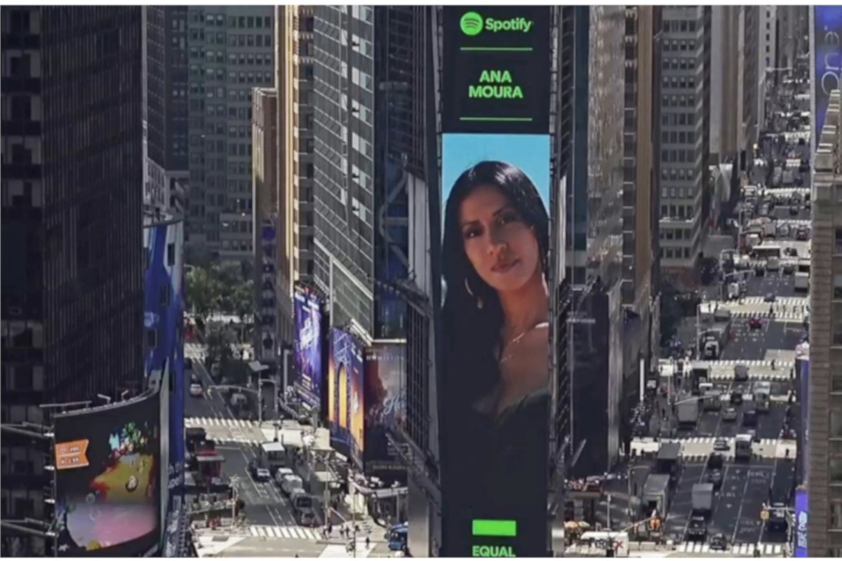 Spotify: Ana Moura num ecrã gigante em Times Square