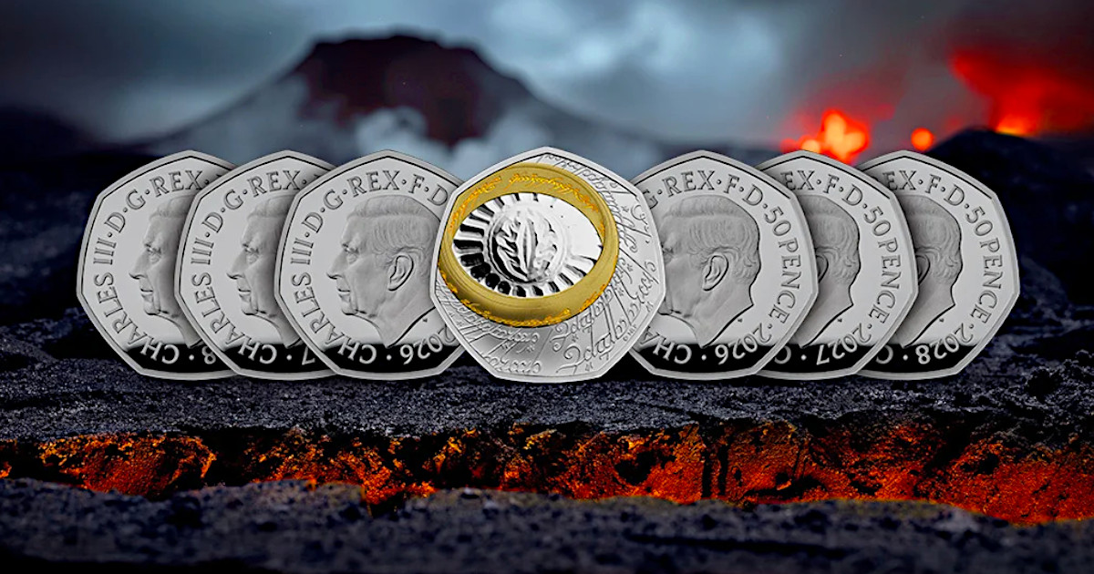 Casa da Moeda britânica lança moeda comemorativa dos 25 anos de “Senhor dos Anéis”