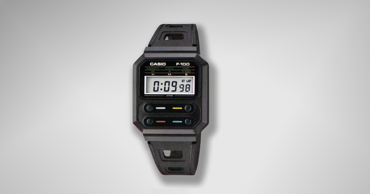Casio reinventa o histórico F 91W com Bluetooth e contador de passos
