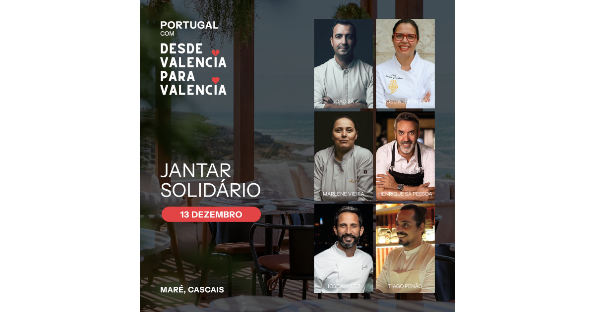 Chefs portugueses vão dar jantar solidário para apoiar vítimas do furacão DANA