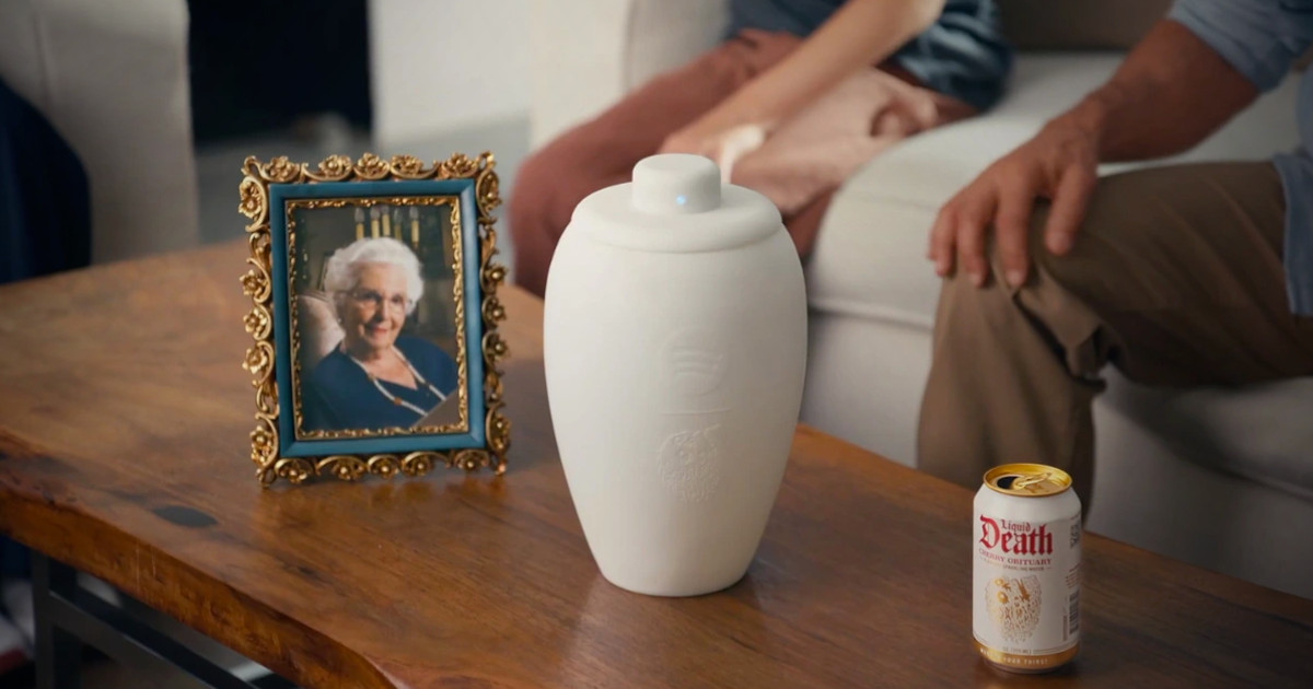 Liquid Death e Spotify lançam urna com… coluna Bluetooth integrada