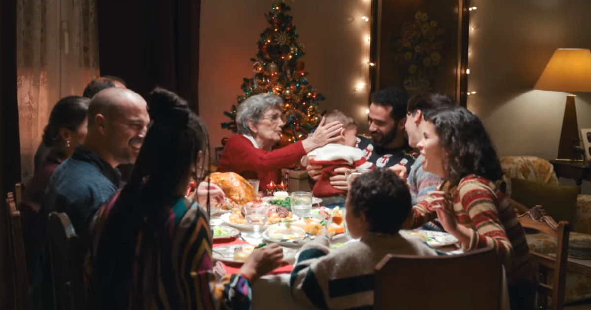 O Natal senta-se à mesa