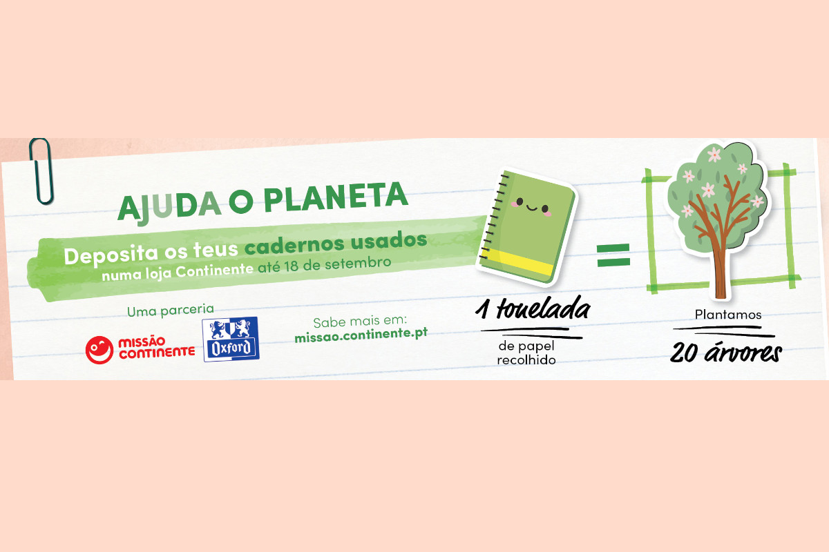Lojas Continente usam cadernos usados para plantação de árvores