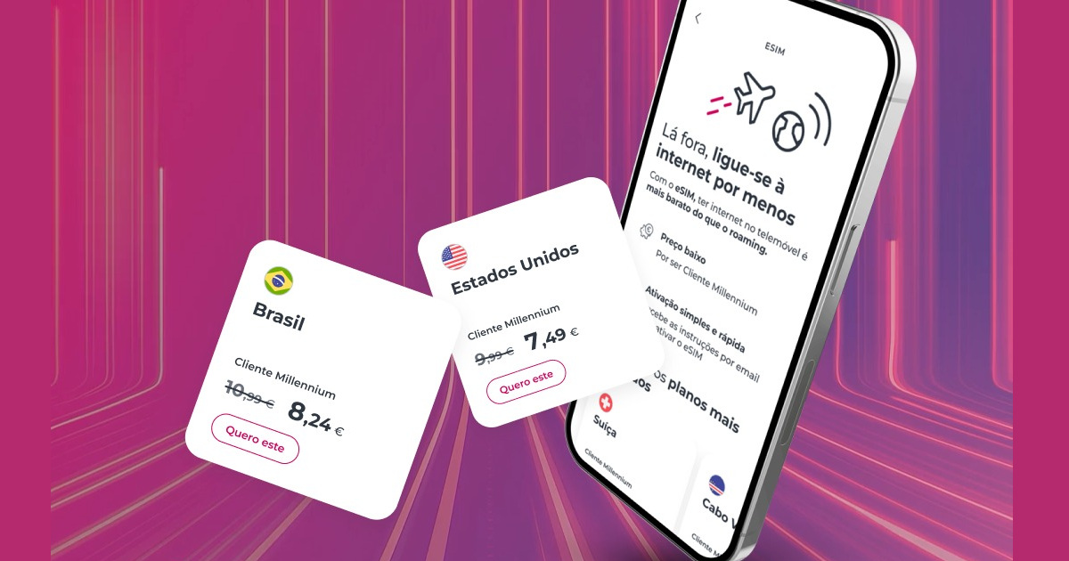 Millennium bcp e NOS criam primeira integração de eSIM numa app bancária em Portugal
