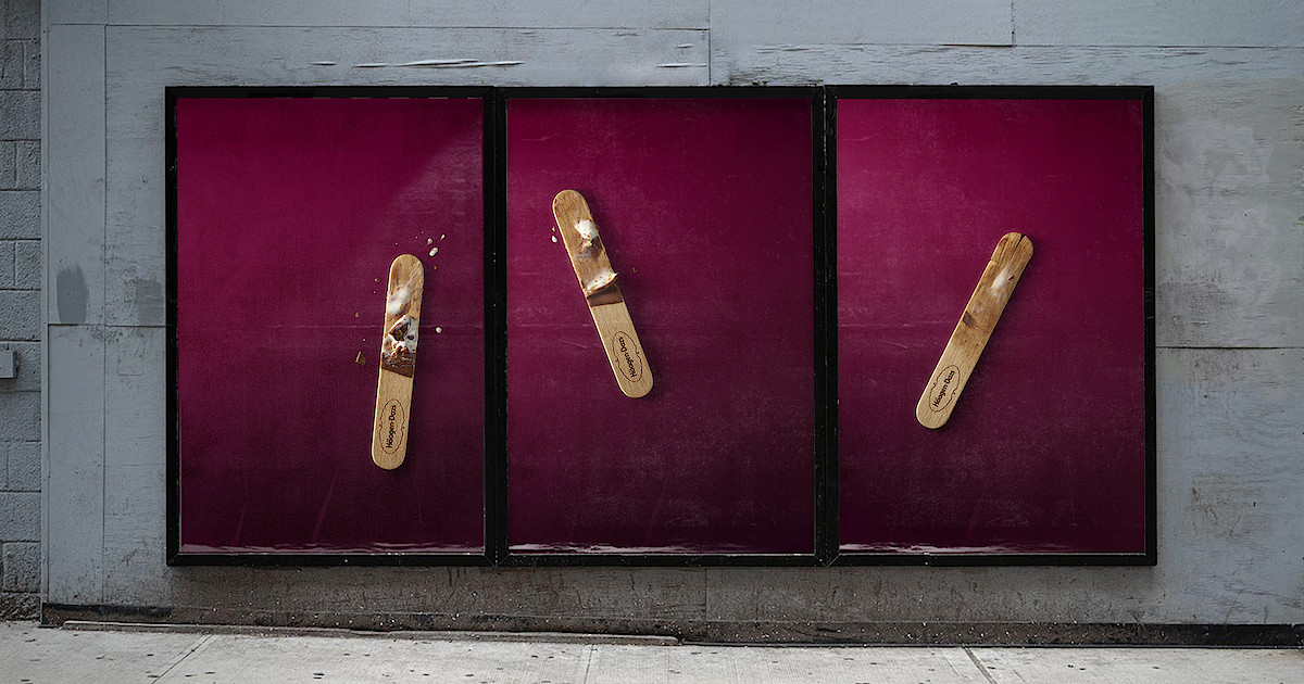 Häagen-Dazs recorre à ausência do gelado na imagem para estimular… a imaginação