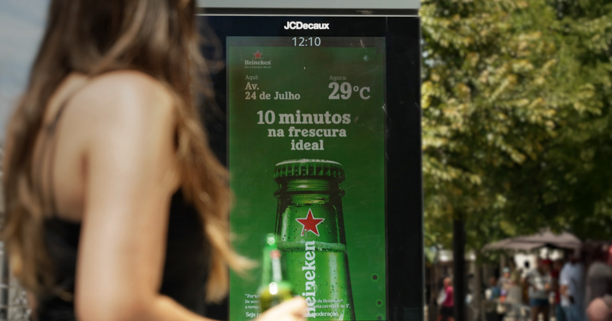 Quanto tempo dura uma Heineken fresca? Marca instala temporizadores de frescura em mupis