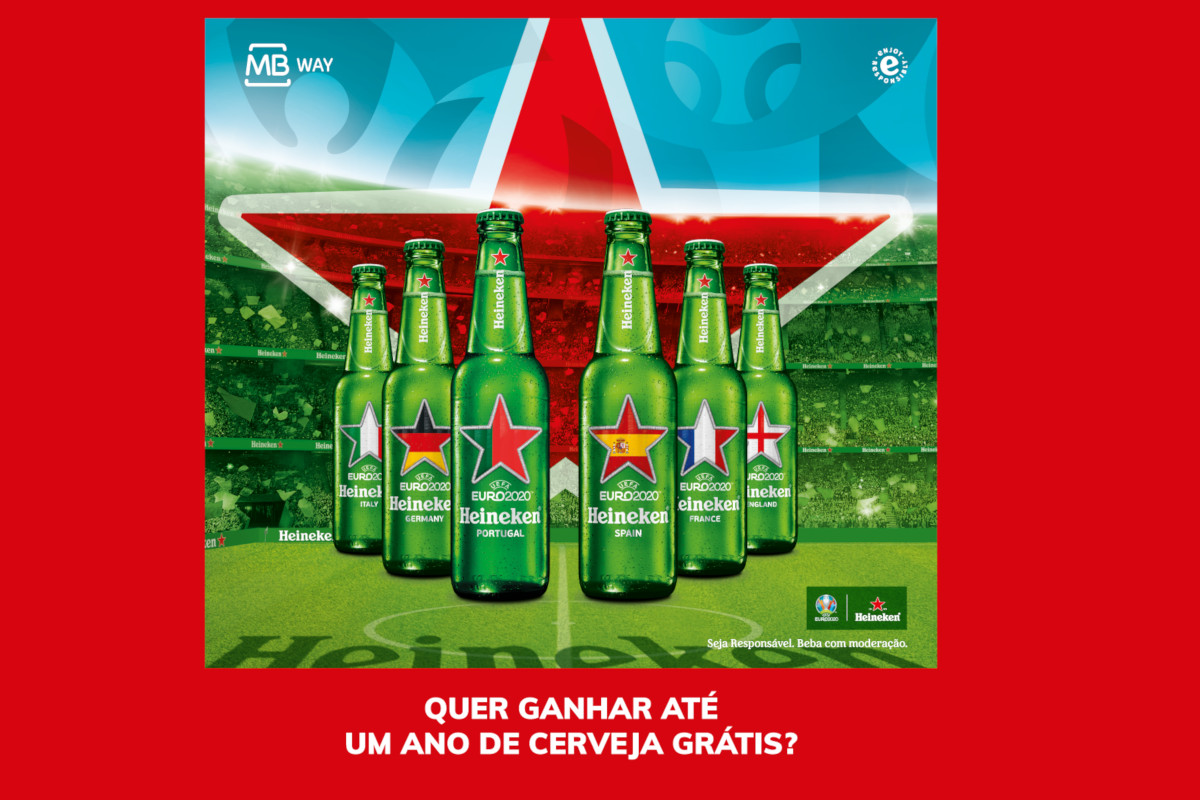Heineken e MB Way  oferecem cerveja durante o Euro 2020
