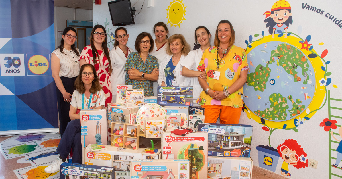 Lidl doa brinquedos a alas pediátricas do país ao celebrar 30 anos
