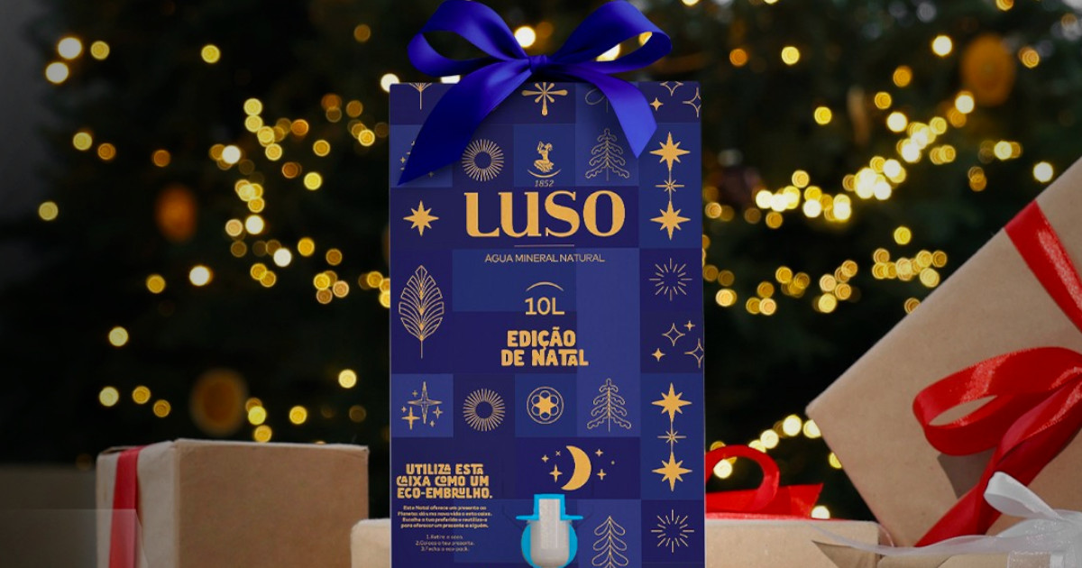 Água de Luso dá nova vida ao Natal com Ecopack que vira embrulho (e planta árvores)