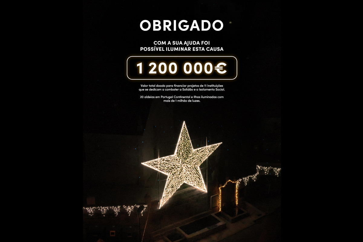 Campanha “Luzes com presença” angaria mais de um milhão de euros
