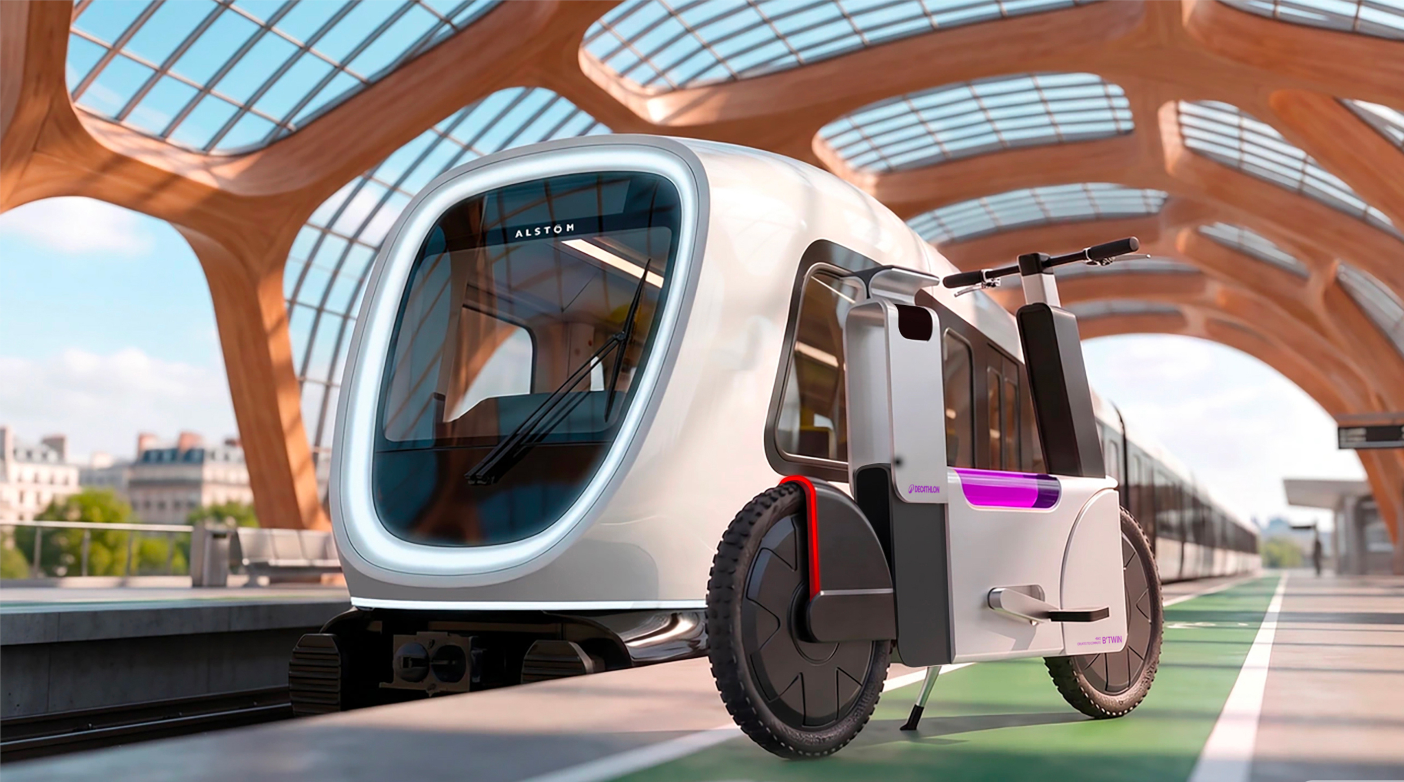 Alstom e Decathlon desenvolvem conceito para integrar bicicletas e trotinetes nas viagens de comboio