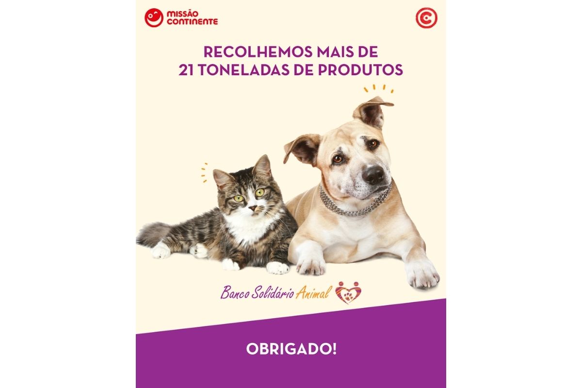 Animalife e Missão Continente promovem Banco Solidário Animal 