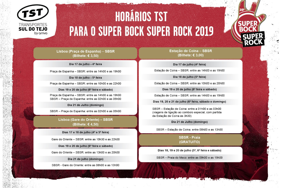 TST leva festivaleiros ao Super Bock Super Rock