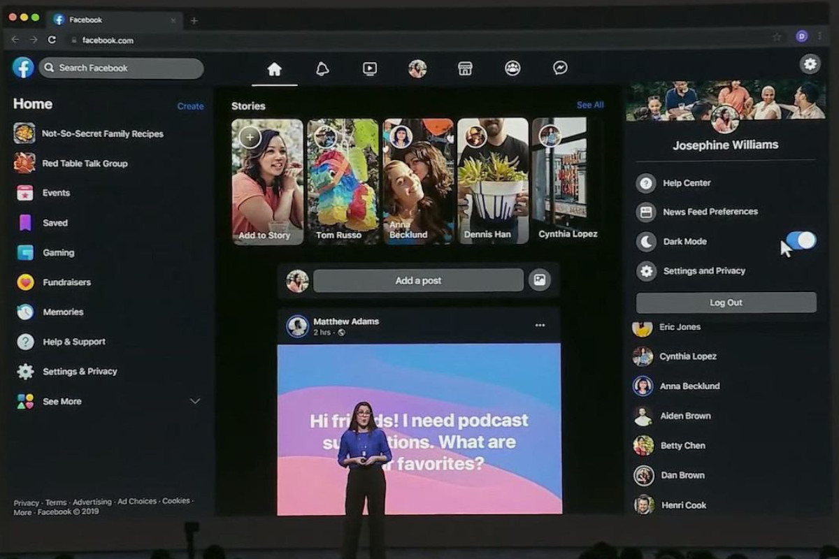 Facebook já está a testar o modo escuro