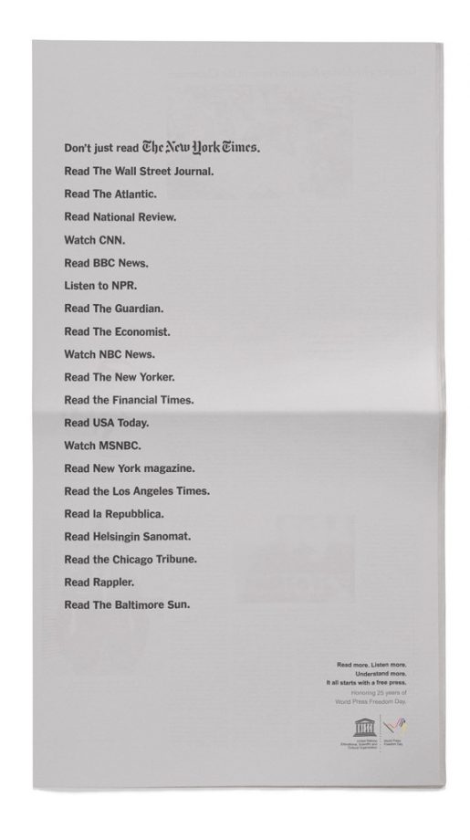 New York Times lança campanha a apelar à leitura de jornais