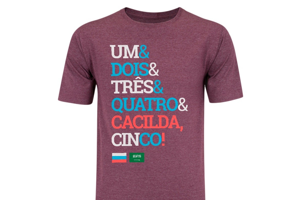 Esta marca vende t-shirts com relatos do mundial