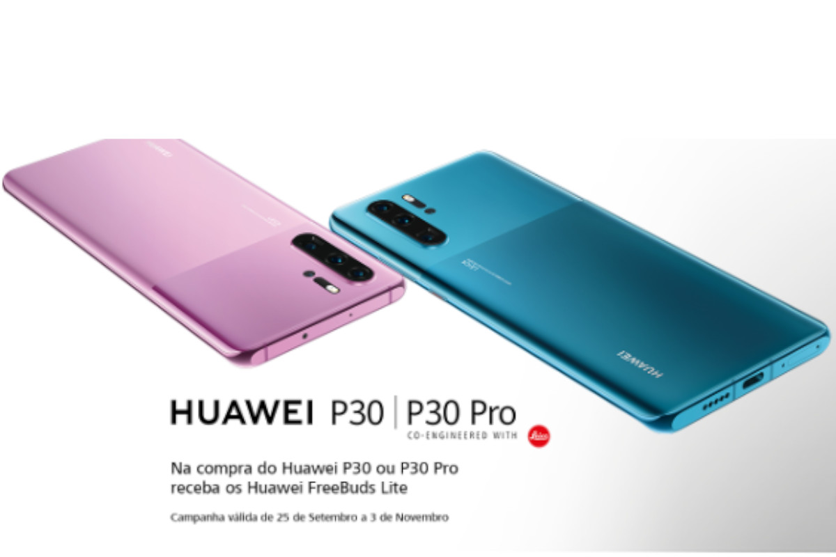 Huawei P30 Pro disponível em azul e rosa
