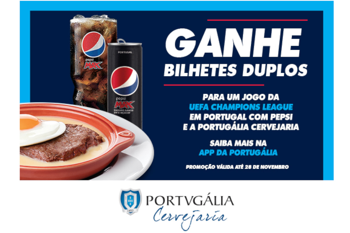 A Cervejaria Portugália oferece Bilhetes para um jogo da UEFA