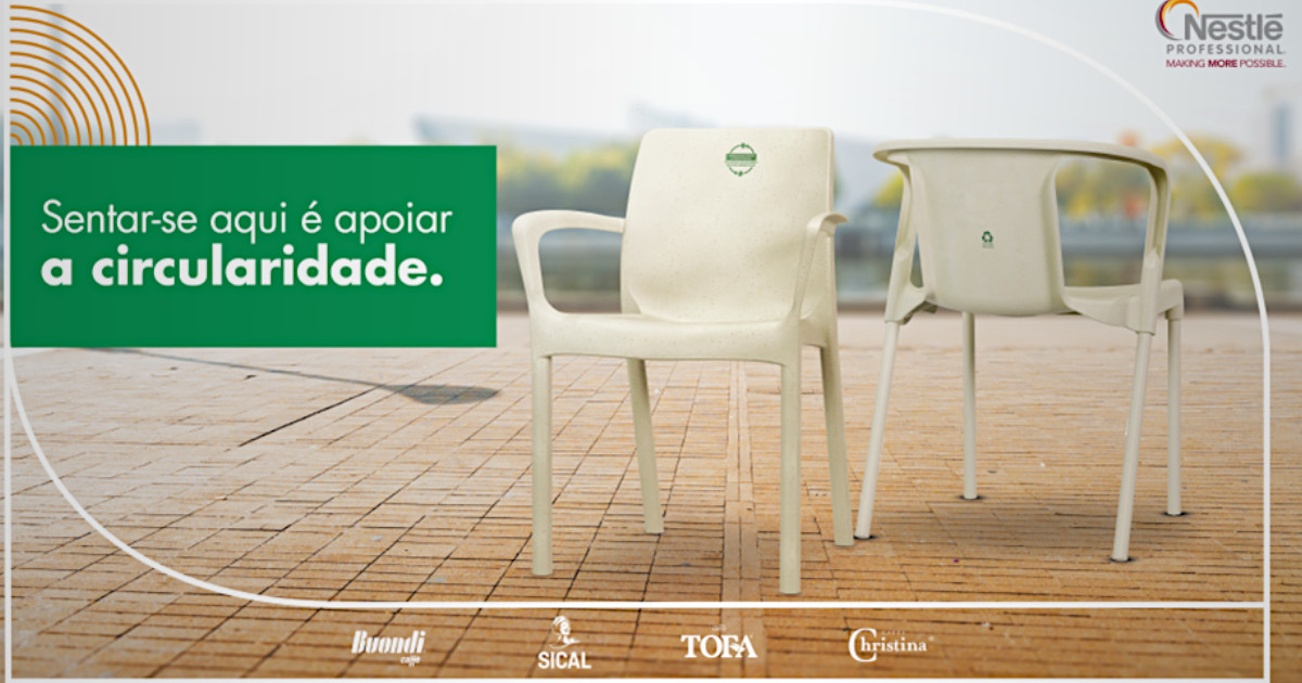 NESTLÉ aposta em cadeiras de esplanada feitas com borras e cápsulas de café recicladas