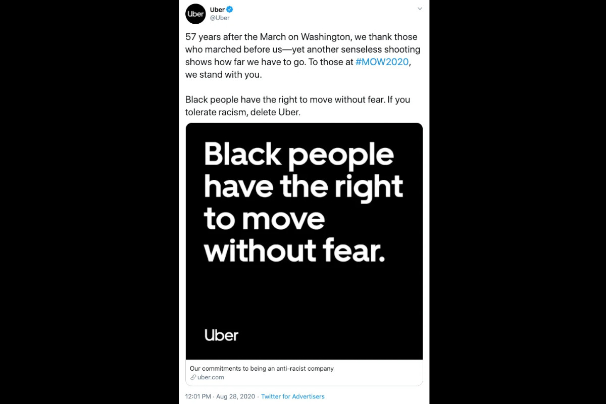 Uber apela às pessoas racistas que eliminem a app
