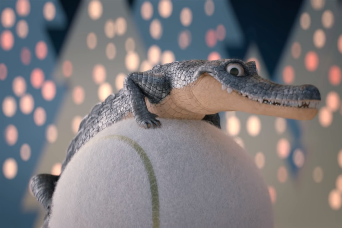O crocodilo da Lacoste a brincar na neve?