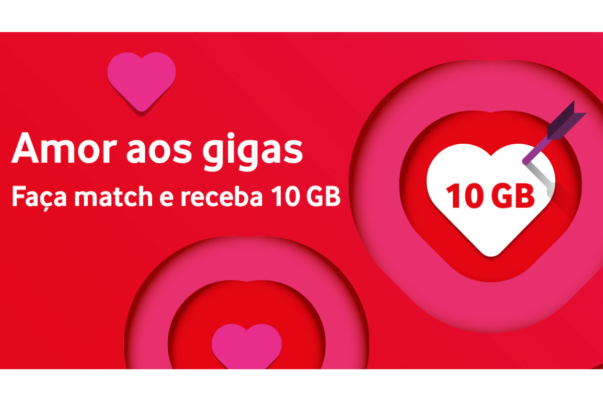 Vodafone oferece 10GB de internet móvel no Dia dos Namorados