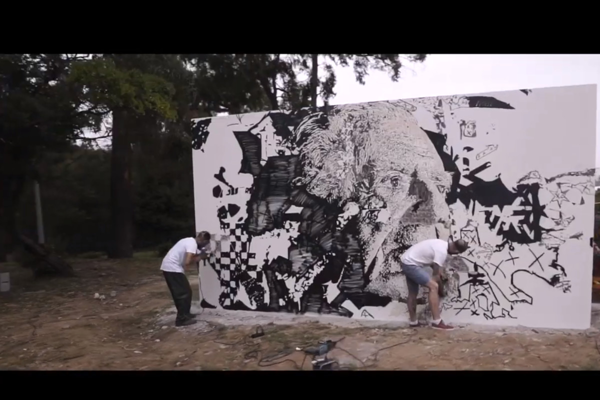Mural de Vhils homenageia Fernando Guedes