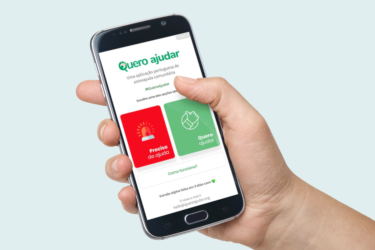 Há uma app que reúne voluntários para ajudar Portugal na quarentena