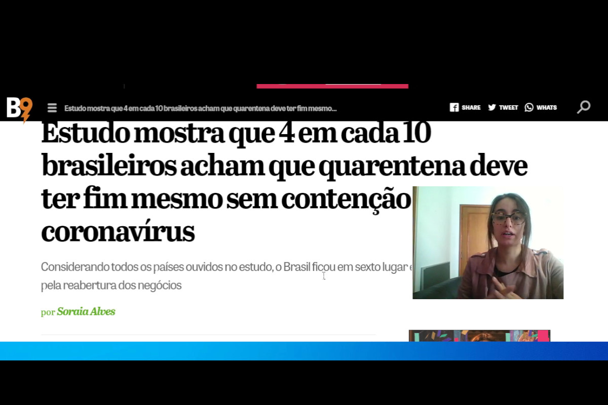 Estudo mostra que 4 em cada 10 brasileiros acham que quarentena deve acabar