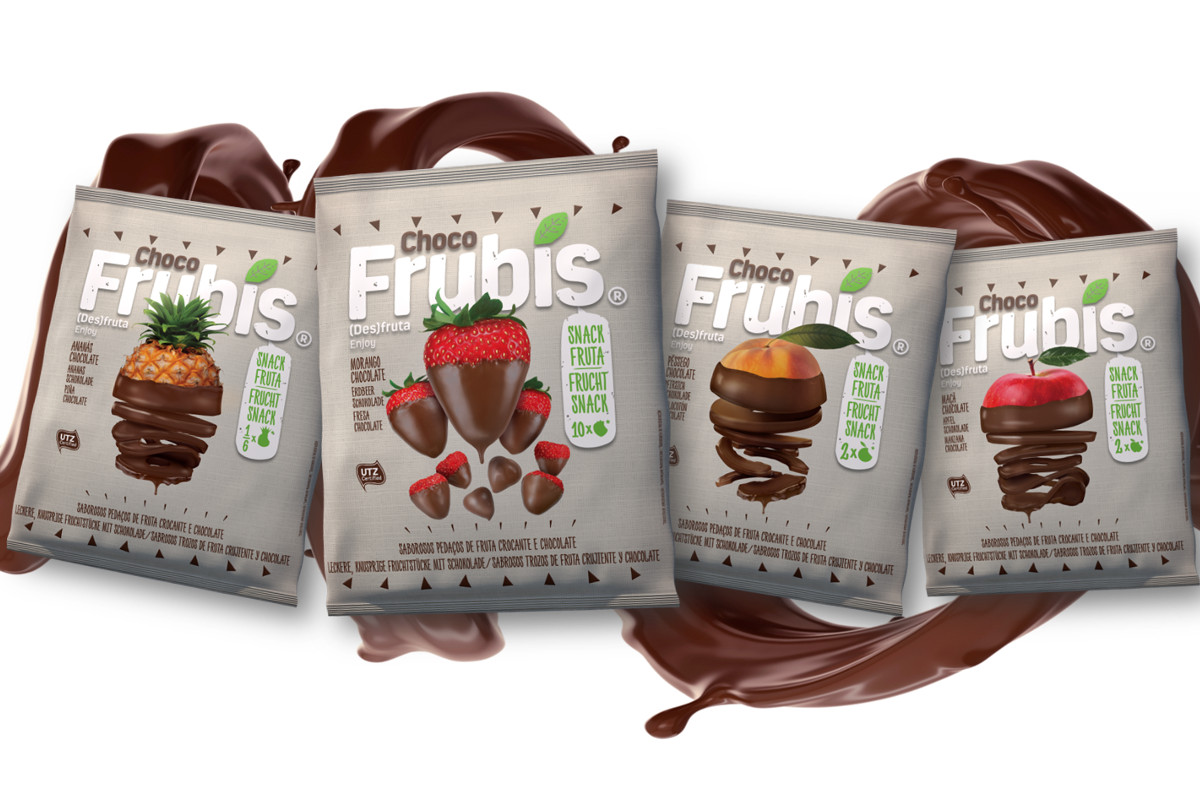 Frubis tem mais fruta, com chocolate