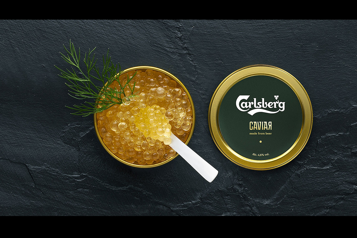Carlsberg inventou caviar de cerveja e levou-o para o Mundial