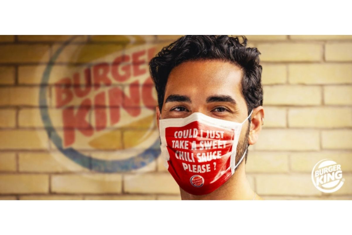 Burger King imprime os pedidos em máscaras 
