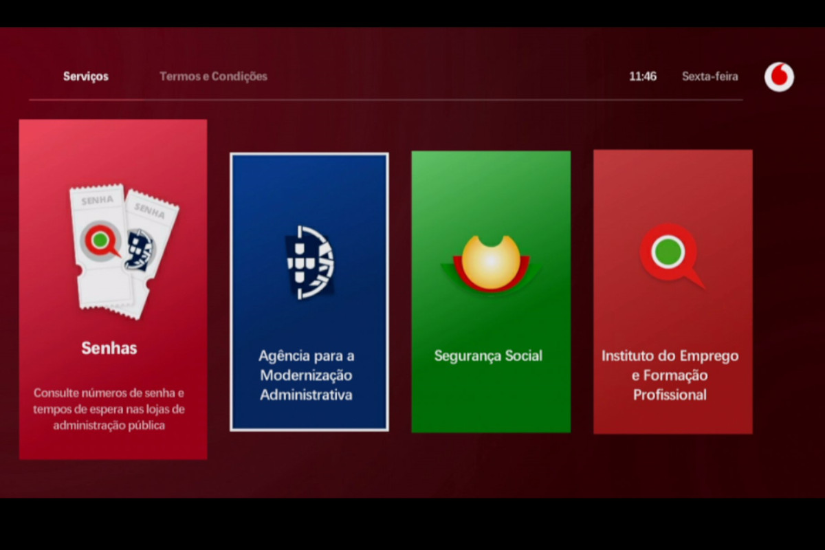 Vai poder tirar senhas e marcar consultas na TV da Vodafone