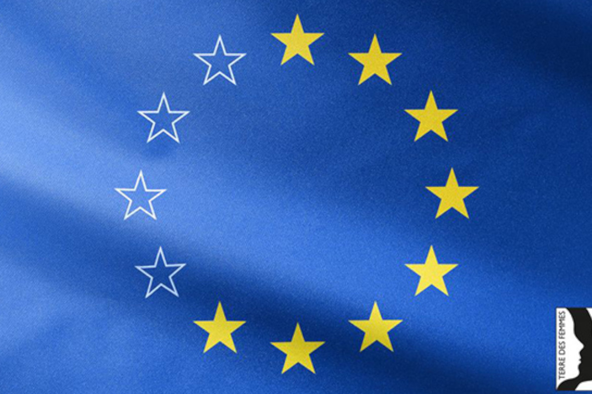 Bandeira da União Europeia reinterpretada