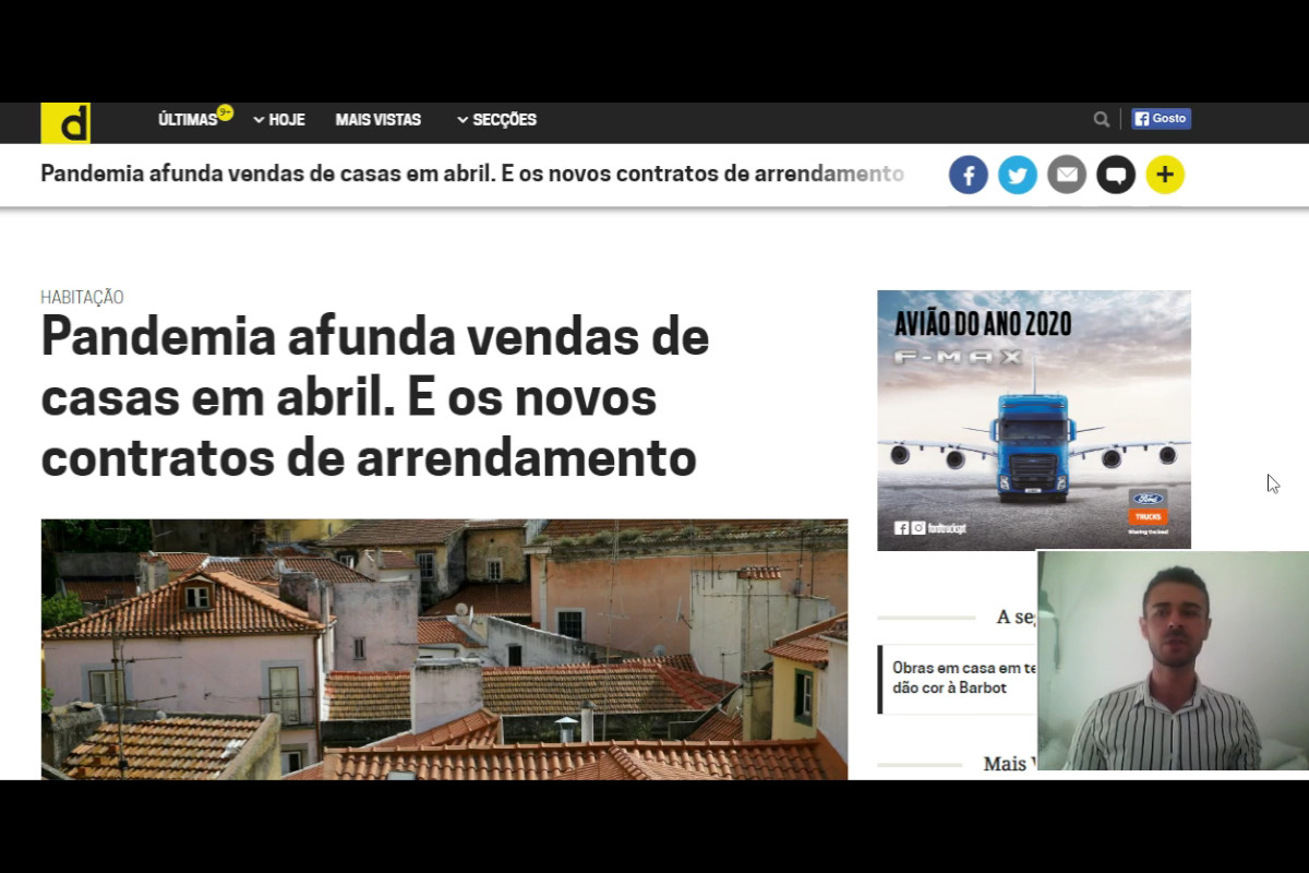 Pandemia afunda vendas de casas em abril