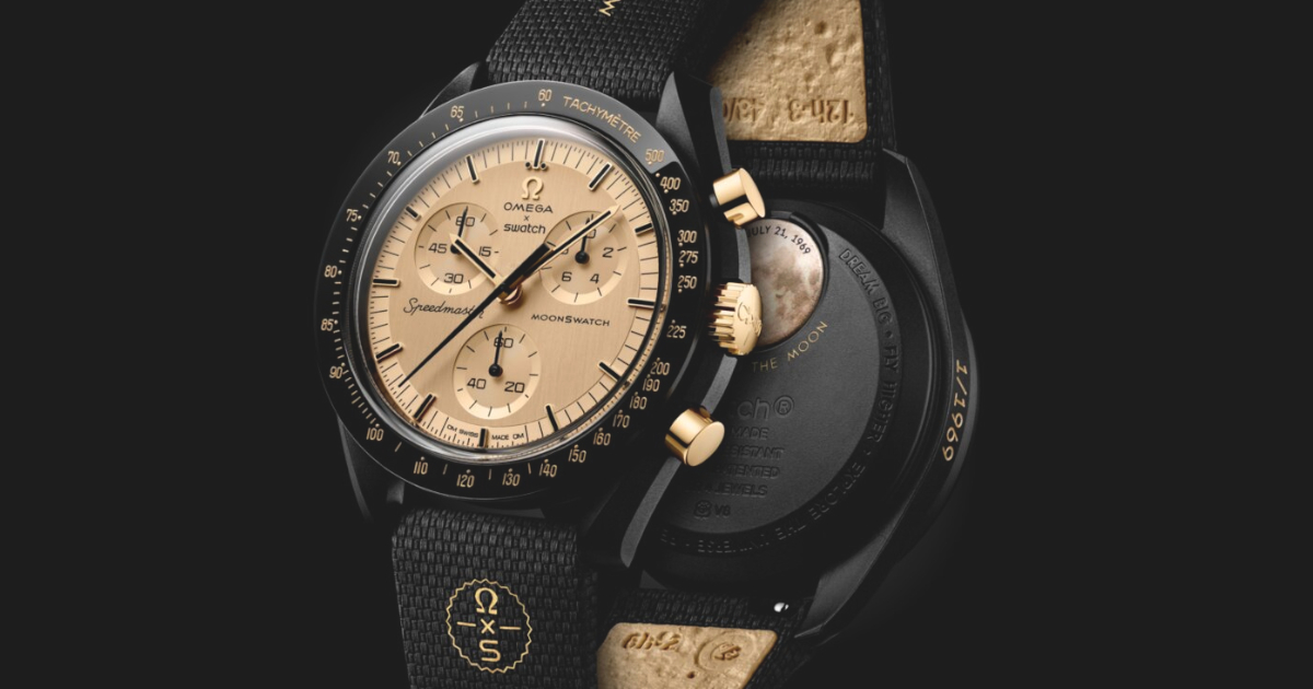 Swatch lança MoonSwatch de ouro, mas só 1.969 pessoas o poderão comprar