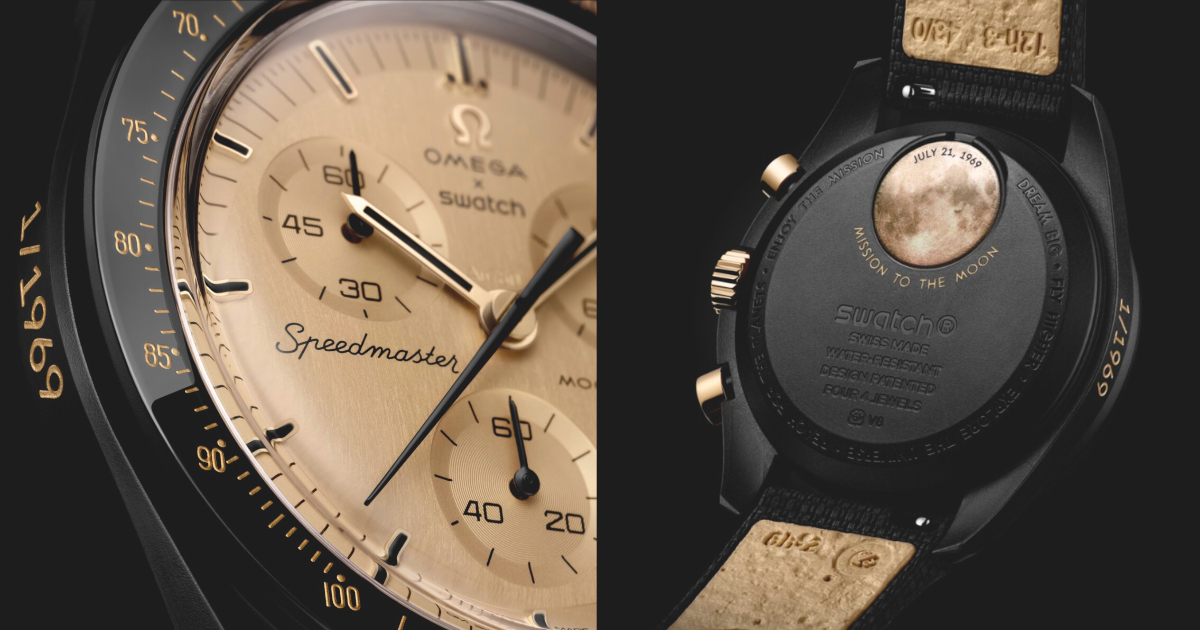 Swatch lança MoonSwatch de ouro, mas só 1.969 pessoas o poderão comprar