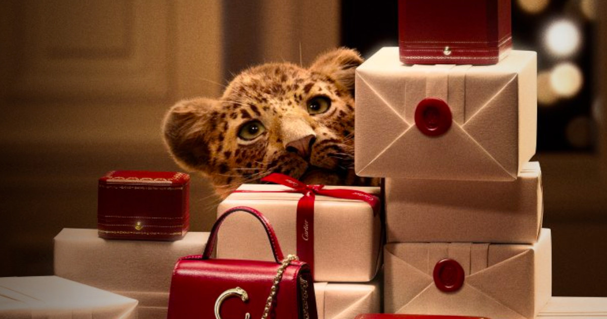 Luxo e animais em perfeita harmonia: Cartier revela campanha de Natal com panteras bebés