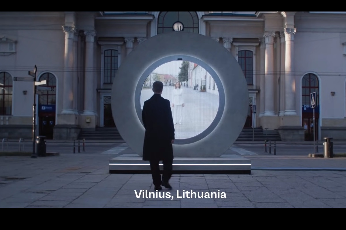 “Portais futuristas” ligam cidades para unir a humanidade