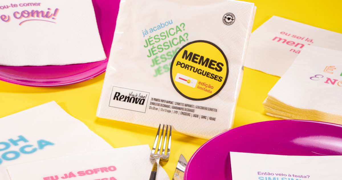 Novos guardanapos da Renova trazem memes para a mesa