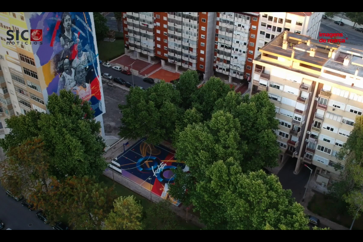 Arte urbana que entra em campo 