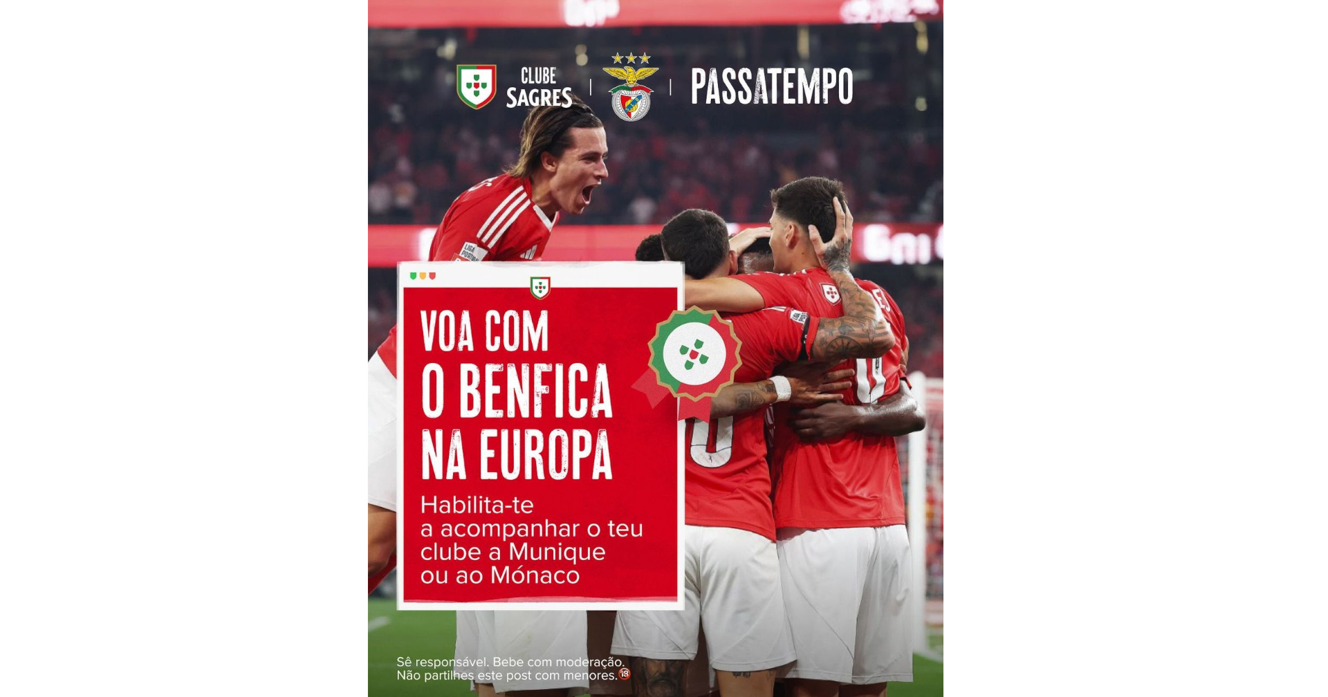 Sagres lança campanha e oferece viagens a benfiquistas para apoiar o clube