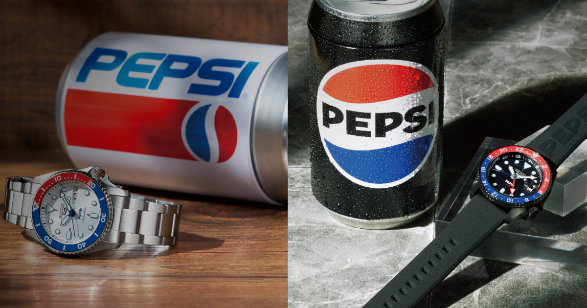Colaboração entre Seiko e Pepsi traz edição limitada com o carimbo oficial da marca