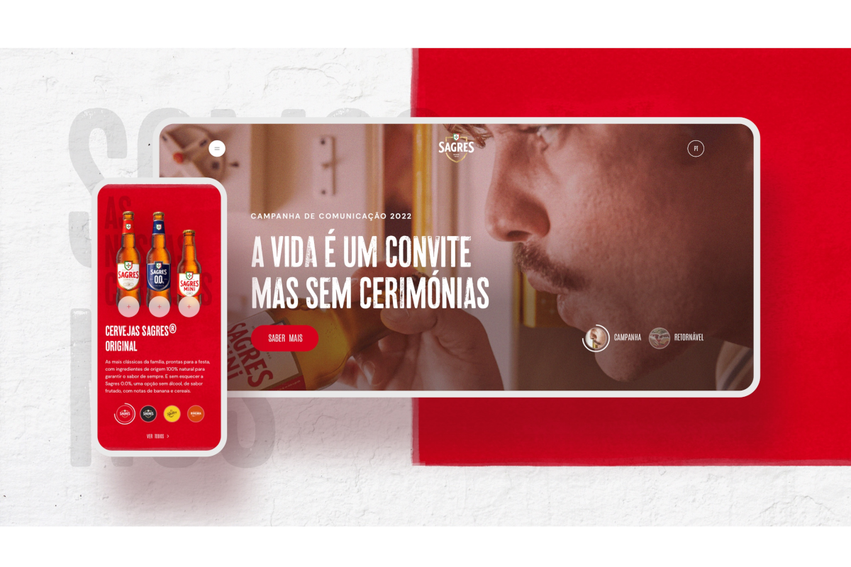 Cerveja Sagres tem novo site  