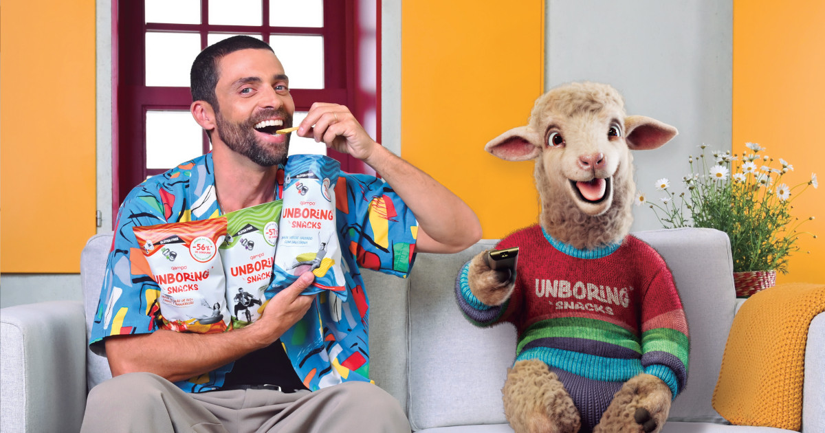 Diogo Amaral é o rosto da nova campanha da Unboring Snacks