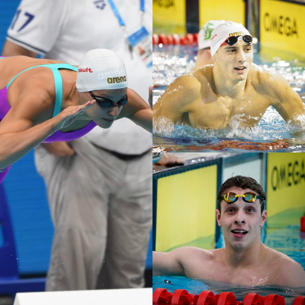 011 Diana Durães, Gabriel Lopes e Miguel nascimento no campeonato do mundo de piscina curta