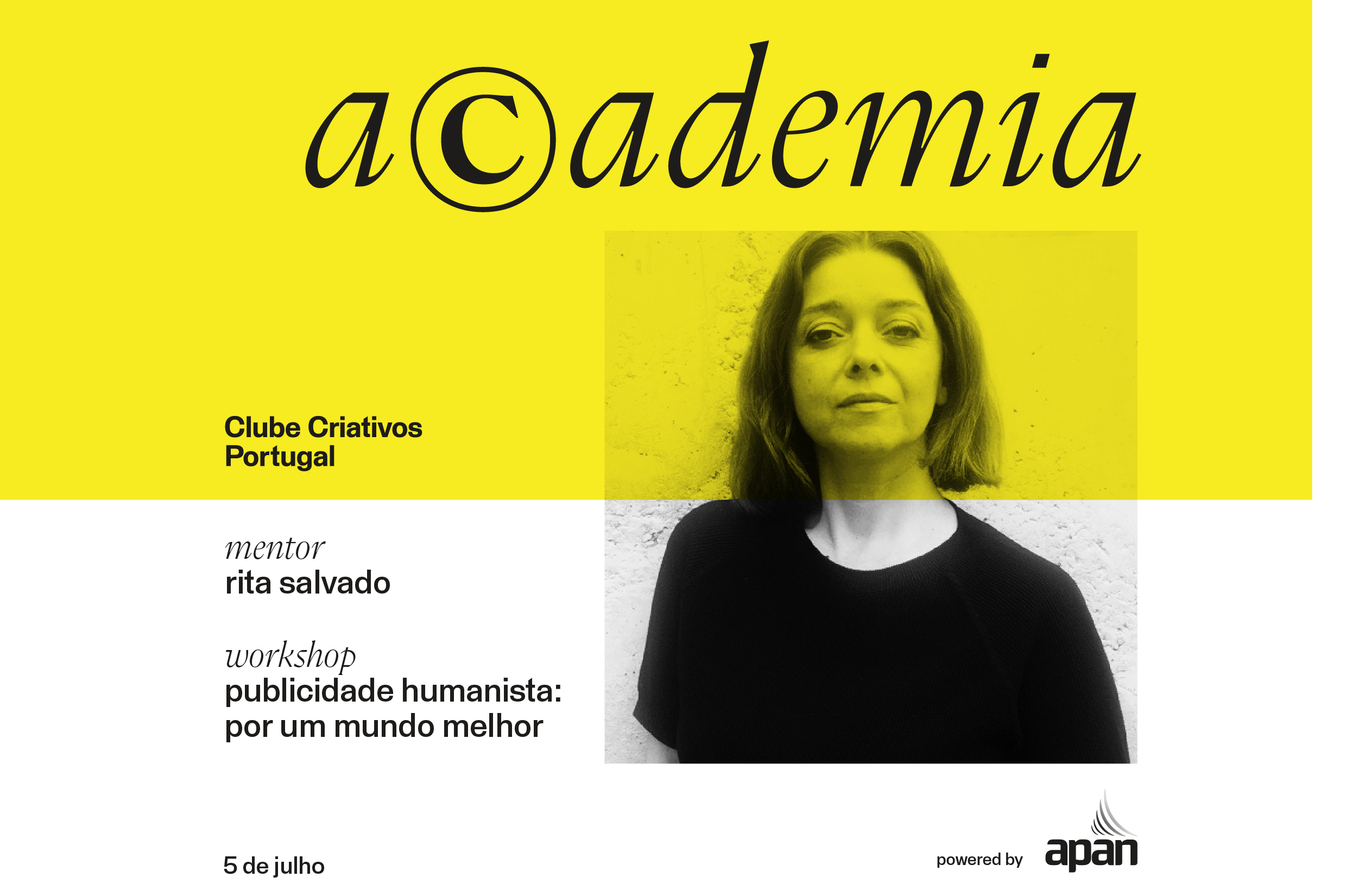 Workshop “Publicidade Humanista: por um mundo melhor” com Rita Salvado