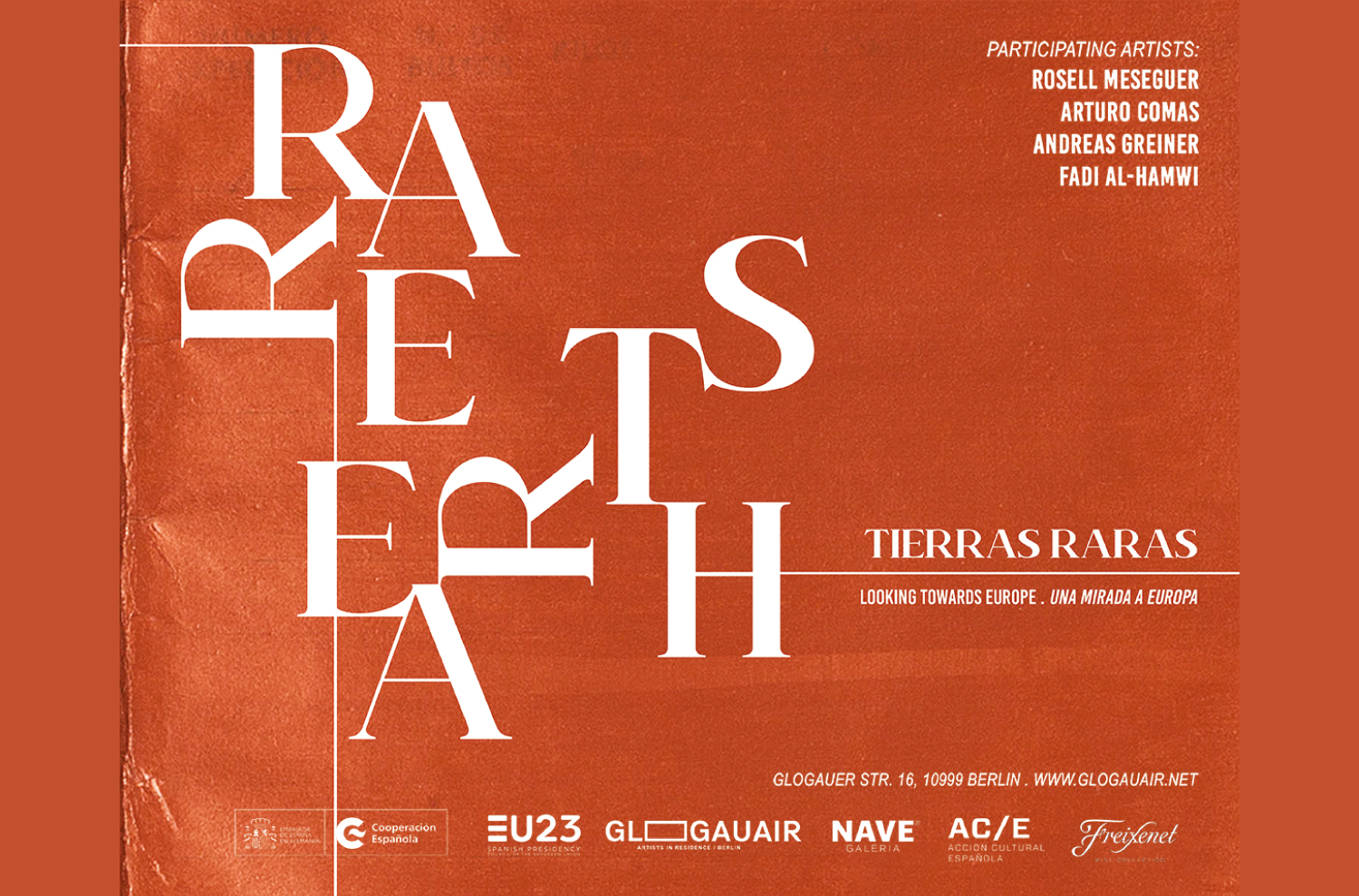 &#39;RARE EARTHS&#39;&#39; exposição colectiva com Arturo Comas